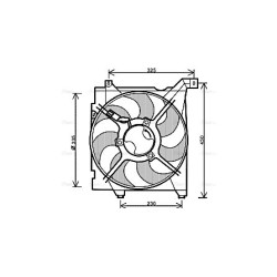 AVA Radiator Fan AVA QUALITY COOLING KA7517 OE Ref 253802F100