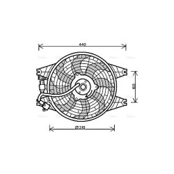 AVA Radiator Fan AVA QUALITY COOLING KA7518 OE Ref 977353E000