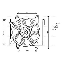 AVA Radiator Fan AVA QUALITY COOLING KA7520 OE Ref 25380-07000