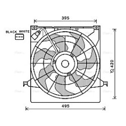 AVA Radiator Fan AVA QUALITY COOLING KA7522 OE Ref 253802H600