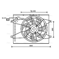AVA Radiator Fan AVA QUALITY COOLING KA7523 OE Ref 253801H120