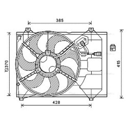 AVA Radiator Fan AVA QUALITY COOLING KA7527 OE Ref 25380-1G350