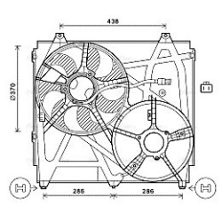 AVA Radiator Fan AVA QUALITY COOLING KA7529 OE Ref 253803E400