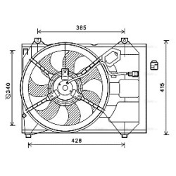 AVA Radiator Fan AVA QUALITY COOLING KA7533 OE Ref 253801G300