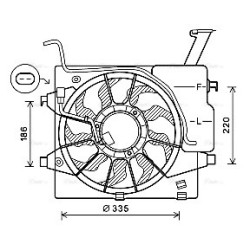 AVA Radiator Fan AVA QUALITY COOLING KA7536 OE Ref 253801Y090