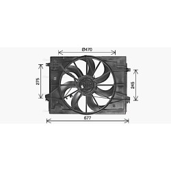 Radiator Fan AVA QUALITY COOLING KA7544 OE Ref 253801F252