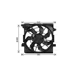 Radiator Fan AVA QUALITY COOLING KA7548 OE Ref 253802S000