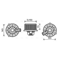 AVA Heater Blower Motor AVA QUALITY COOLING KA8243 OE Ref 971132PAA0