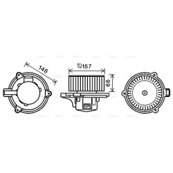 AVA Heater Blower Motor AVA QUALITY COOLING KA8250 OE Ref 971093E000