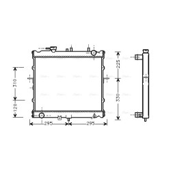 AVA Radiator AVA QUALITY COOLING KAA2022 OE Ref 0K00F15200