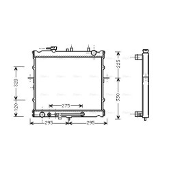AVA Radiator AVA QUALITY COOLING KAA2023 OE Ref 0K01515200A