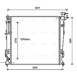 Radiator AVA QUALITY COOLING KAA2214 OE Ref 253102S010