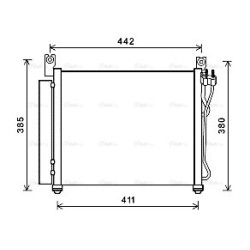 AVA AC Condenser AVA QUALITY COOLING KAA5158D OE Ref 9760607550