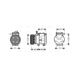 AVA AC Compressor AVA QUALITY COOLING KAAK117 OE Ref 4K501-0129