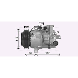 AC Compressor AVA QUALITY COOLING KAK314 OE Ref 97701-2Y000