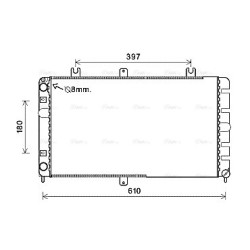 AVA Radiator AVA QUALITY COOLING LA2022 OE Ref 21700130101200