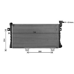 AVA Radiator AVA QUALITY COOLING LA2024 OE Ref 21214130101220