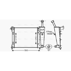 AVA Radiator AVA QUALITY COOLING LC2099 OE Ref 51839665