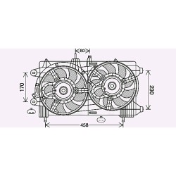 Radiator Fan AVA QUALITY COOLING LC7503 OE Ref 51814596