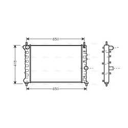 AVA Radiator AVA QUALITY COOLING LCA2078 OE Ref 46547643