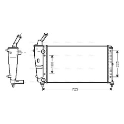 AVA Radiator AVA QUALITY COOLING LCA2083 OE Ref 46763325