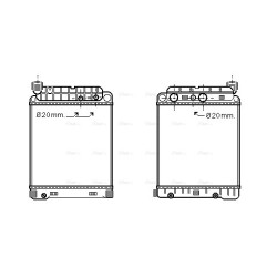 Radiator MERCEDES 9405000203 AVA QUALITY COOLING ME2146 OE Ref 9405000303