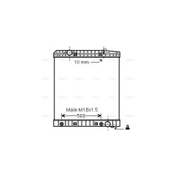 AVA Radiator MERCEDES GRANADA,MAGNUM AVA QUALITY COOLING ME2193N