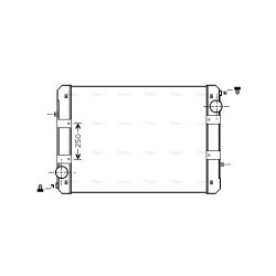 AVA Radiator MERCEDES 2500,MONDEO 000 501 06 01 AVA QUALITY COOLING ME2221N OE Ref 002 501 06 01