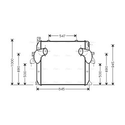 Intercooler MERCEDES 942 501 07 01 AVA QUALITY COOLING ME4223 OE Ref 9425011201