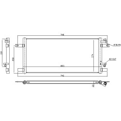 AC Condenser MERCEDES 9575000154 AVA QUALITY COOLING ME5359 OE Ref 9575000254
