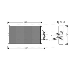 Heater Matrix MERCEDES 0008308603 AVA QUALITY COOLING ME6187 OE Ref 002 835 68 01