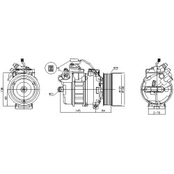 AC Compressor MERCEDES 0002343711 AVA QUALITY COOLING MEAK357 OE Ref 4572300111