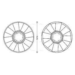 Radiator Fan MERCEDES 0032050106 AVA QUALITY COOLING MEB283 OE Ref A0032050106