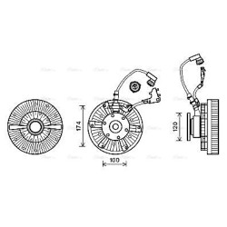 AVA Fan Clutch MERCEDES 911,200 0002008522 AVA QUALITY COOLING MEC260 OE Ref 5412000822