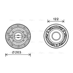AVA Fan Clutch MERCEDES S-CLASS 0002003923 AVA QUALITY COOLING MEC267 OE Ref 0002004622