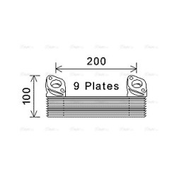 Engine Oil Cooler MAN 0001886401 AVA QUALITY COOLING MN3090 OE Ref 0001887601