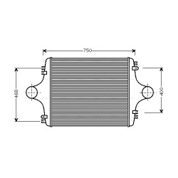 Intercooler MAN 81.06130.0057 AVA QUALITY COOLING MN4024 OE Ref 81.06130.0072