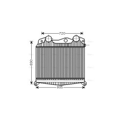 Intercooler MAN 81061300155 AVA QUALITY COOLING MN4040 OE Ref 81061300156