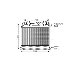 Intercooler MAN 81061300199 AVA QUALITY COOLING MN4056 OE Ref 81061300204