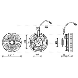 Fan Clutch MAN 51066300096 AVA QUALITY COOLING MNC070 OE Ref 51066300106