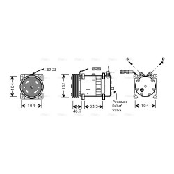 AC Compressor MAN 51779707099 AVA QUALITY COOLING MNK048 OE Ref 51779707116