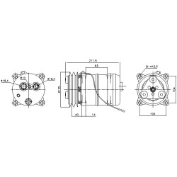 AC Compressor MAN 81619006304 AVA QUALITY COOLING MNK163 OE Ref 81619006305