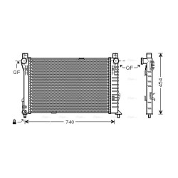 AVA Radiator AVA QUALITY COOLING MS2338 OE Ref 2035002303