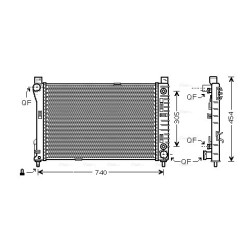 Radiator AVA QUALITY COOLING MS2339 OE Ref 203 500 04 03