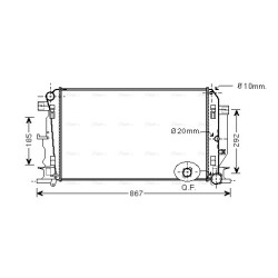 Radiator AVA QUALITY COOLING MS2402 OE Ref 2E0.121.253 A
