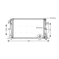 Radiator AVA QUALITY COOLING MS2444 OE Ref 2E0.121.253 A