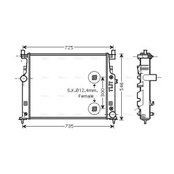 Radiator AVA QUALITY COOLING MS2458 OE Ref 1645000303