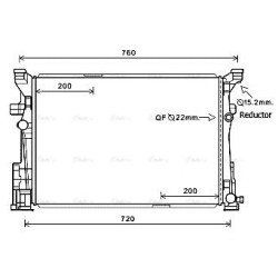 AVA Radiator AVA QUALITY COOLING MS2652 OE Ref 2465001203