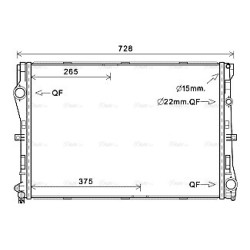Radiator AVA QUALITY COOLING MS2679 OE Ref 0995007303