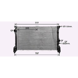 Radiator AVA QUALITY COOLING MS2725 OE Ref A4475010001